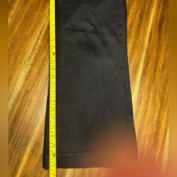 Everlane wide leg cropped high rise black jeans size 2 EUC - Picture 4 of 7